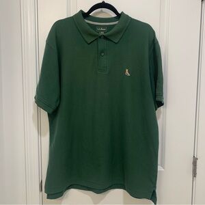 L.L. Bean Men's Vintage 90s Forest Green Embroidered Boot Logo Polo Size Large